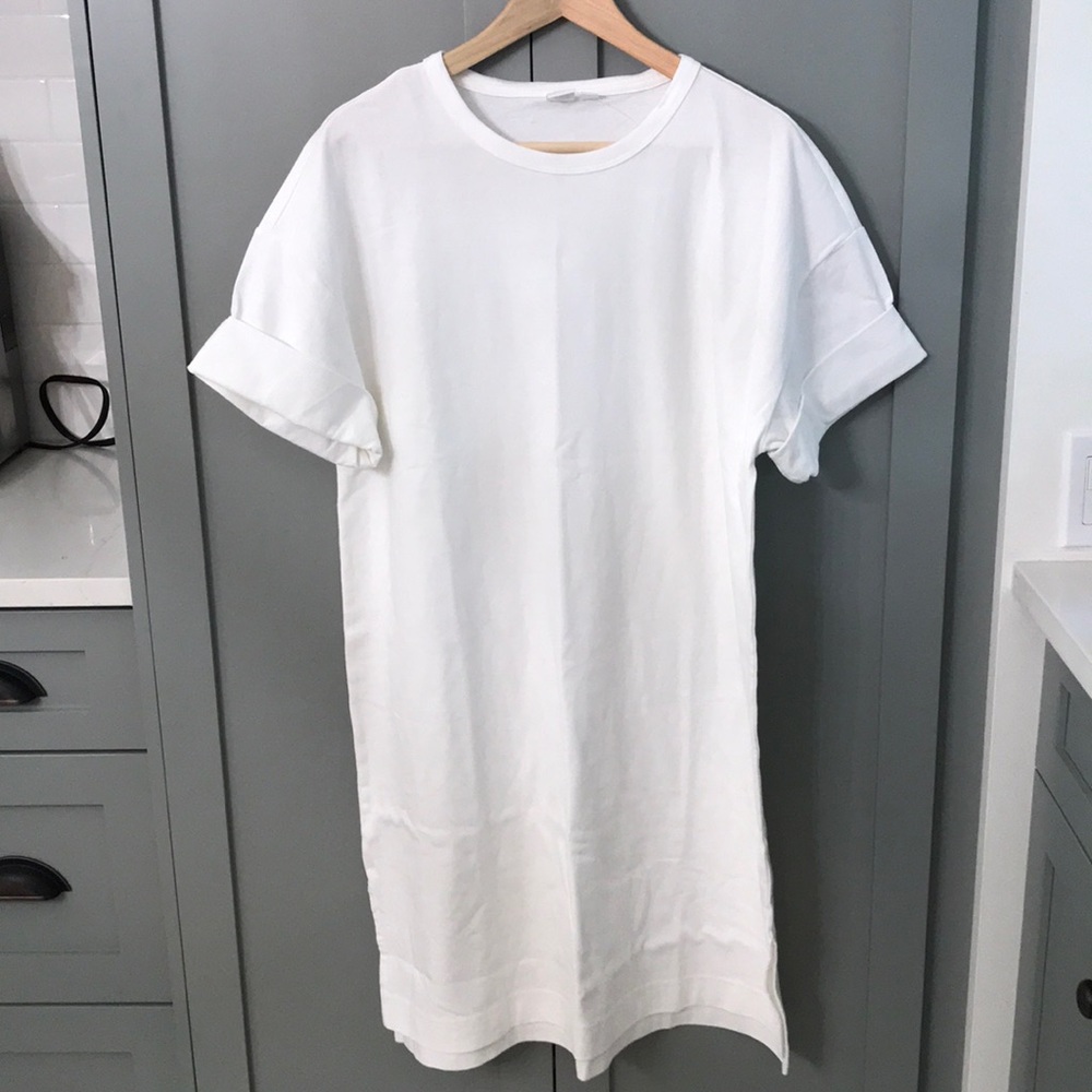 GAP White Midi T-Shirt Dress